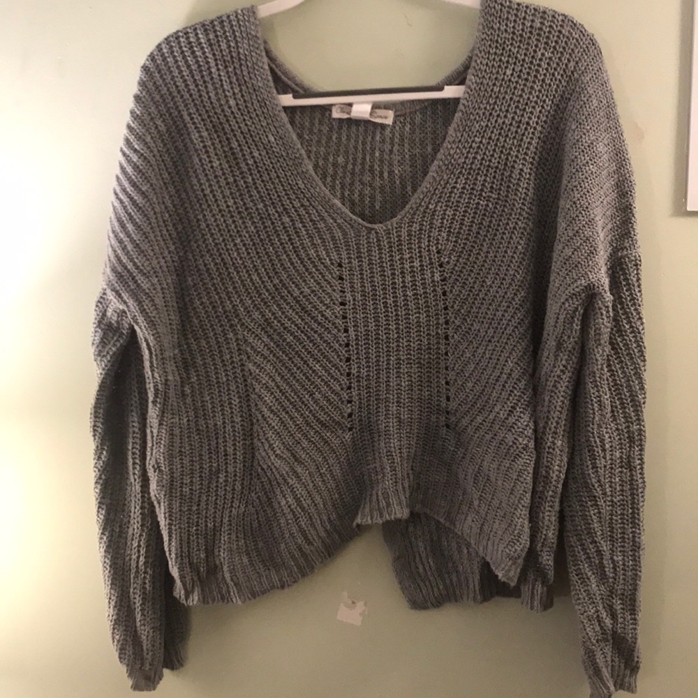 Slouchy cropped sweater